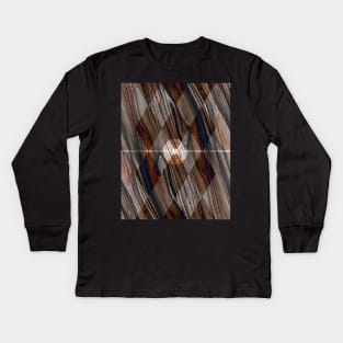 Abstract Wood Texture Pattern Kids Long Sleeve T-Shirt